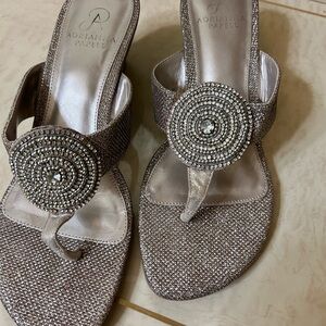 Adrianna Papell Metallic Embellished Sandals